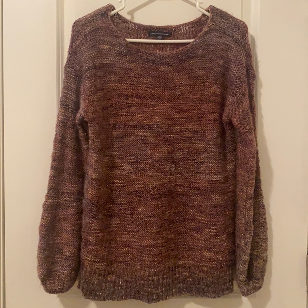 American Eagle Purple Knit Sweater